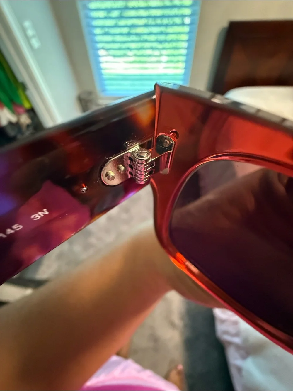 Ray-Ban Women's Red Transparent Square Sunglasses
